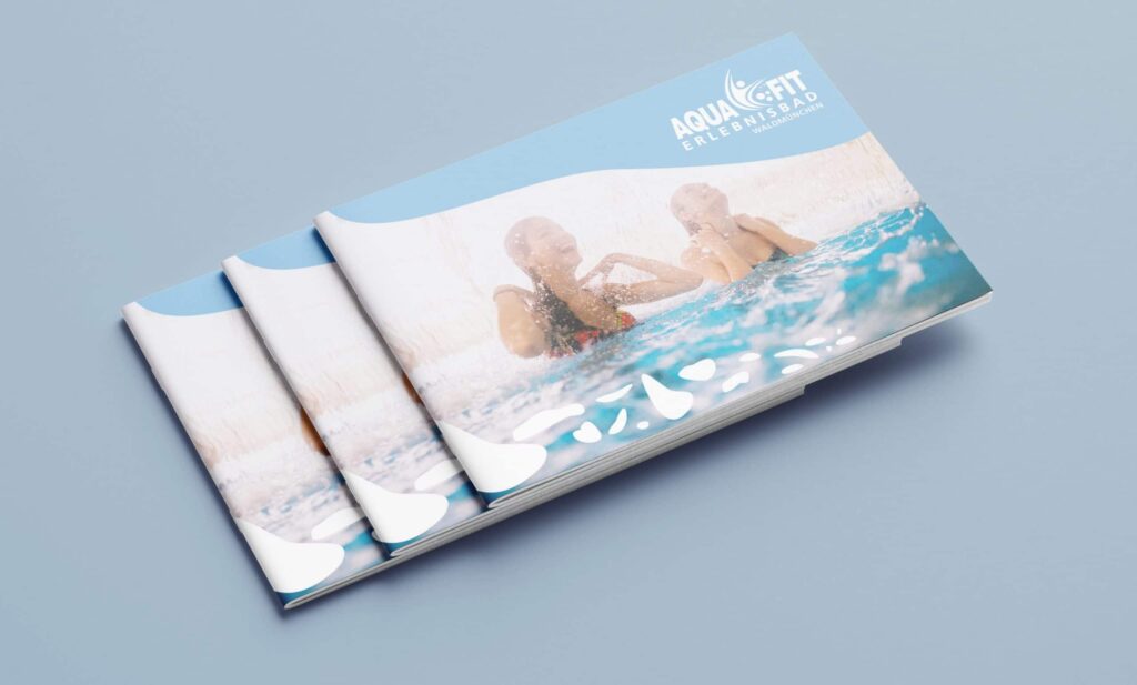 Werbeagentur, Weiden, Oberpfalz, Amberg, Cham, Hof, Marketing, Werbung, kreativmaleins, Geschäftsausstattung, Flyer, Broschüre, AquaFit Waldmünchen, Erlebnisbad, Öffnungszeiten, Anfahrt, Preise, Kurse, Wellness, Sauna, Badewelt, Logo, Hallenbad, Außenbereich
