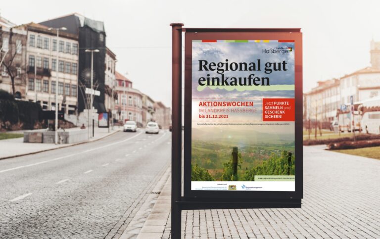 Werbeagentur, Weiden, Oberpfalz, Amberg, Cham, Hof, Marketing, Werbung, kreativmaleins, Geschäftsausstattung, Landkreis Haßberge, Plakat, Landkarte, Flyer, Broschüre, Sammelheft, Regional gut einkaufen, Sammelpunkte, Regionalmanagement, Aktionswochen, Direktvermarkter, Förderung