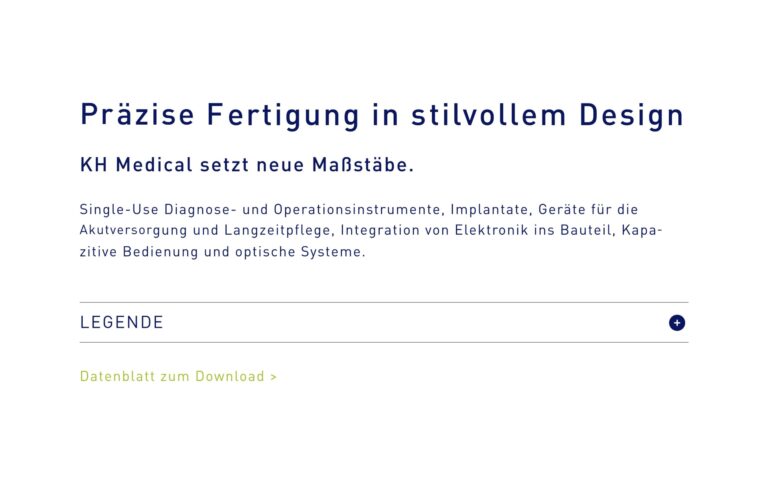 Werbeagentur, Weiden, Oberpfalz, Amberg, Cham, Hof, Marketing, Werbung, kreativmaleins, Geschäftsausstattung, Webseite, KH Medical, Online, Branding, Logo, Kunststoff, Kontakt, Zertifikate, Forschung, Produkte, Medizin
