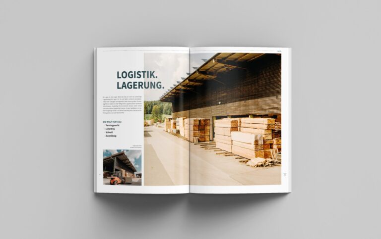 Werbeagentur, Weiden, Oberpfalz, Amberg, Cham, Hof, Marketing, Werbung, kreativmaleins, Geschäftsausstattung, Sägewerk Wolf, Webseite, Webdesign, Online, Branding, Broschüre, Image, Rinde, Sägespäne, Kanthölzer, Breitware, KVS/BSH-Rohware, Handwerk